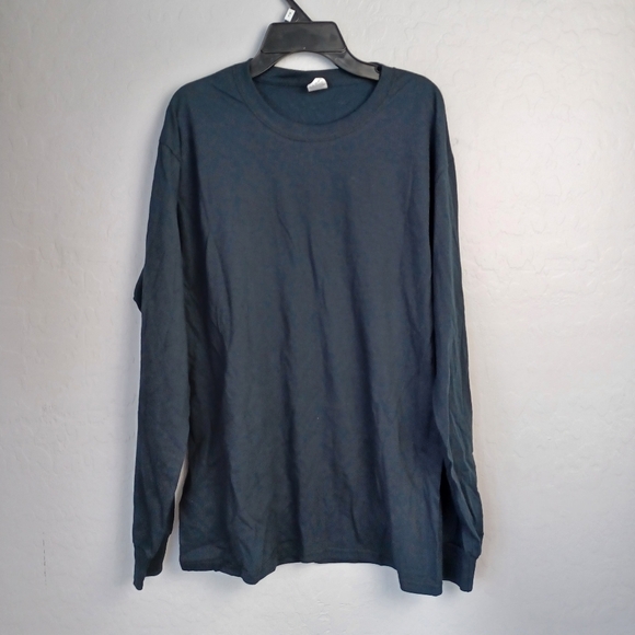 OH WHAT FUN IT IS TO RIDE Biker Santa Men's Shirt Long Sleeve Size M Color Black - Picture 2 of 2